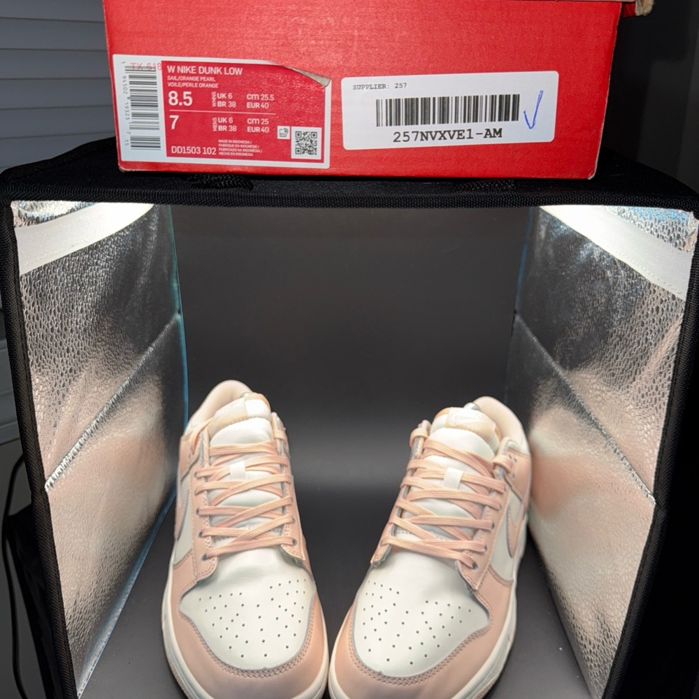 Size 8.5 - Nike Dunk Low Orange Pearl W, Dd1503-102, Clean, W Box, Gently Worn